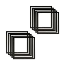 kit 10 arco de moldura preta 35x35para azulejo, quadros edecorações