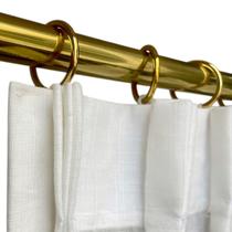 Kit 10 argolas para cortina de varão 28mm Dourado