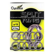 Kit 10 Argolas Split Ring Para Pesca O-Pass Em Aço Inox