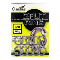 Kit 10 Argolas Split Ring Para Pesca O-Pass Em Aço Inox