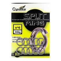 Kit 10 Argolas Split Ring Para Pesca O-Pass Em Aço Inox