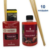 Kit 10 Aromatizador Ambiente Romã e Maçã 280ml Difusor Vareta Senalândia - Envio Já