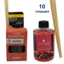 Kit 10 Aromatizante Ambiente Pimenta Rosa 280ml Difusor Palito Casa Cheiroso Senalândia - Envio Já Kit 10 Aromatizante Ambiente Pimenta Rosa 280ml Difusor Palito Casa Cheiroso Senalândia - Envio Já
