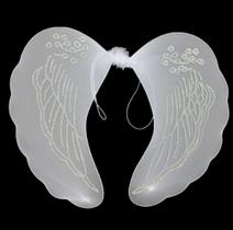 Kit 10 Asa de Anjo Branco/Preto com Glitter Para Carnaval Festa Fantasia Cosplay