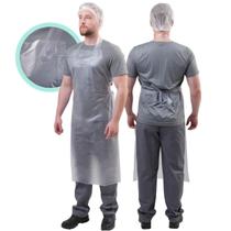 Kit 10 Avental Impermeável Vinil Transparente 70x120cm Cozinha cordão fitilho slim Prevemax Kit 10 Avental Impermeável Vinil Transparente 70x120cm Cozinha cordão fitilho slim Prevemax