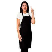 Kit 10 Avental Preto Frontal Liso Oxford Com Bolso Grande Lojaloja