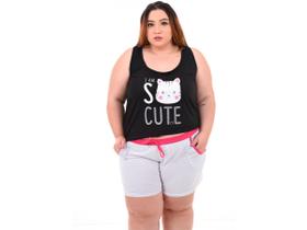 Kit 10 Baby Doll Plus Size Malha Confortável Regata e Short Verão