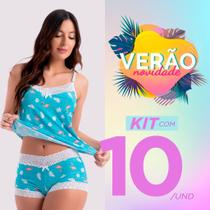 Kit 10 BabyDoll Camisete Pijama ShortDoll Liganete Encanto