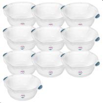 Kit 10 Bacia Plastica Para Limpeza e Uso Geral Hydrus Transparente 5L Sanremo