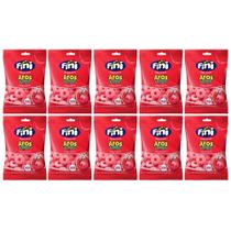 Kit 10 Bala Fini Gelatina Aros Morango 90g Kit 10 Bala Fini Gelatina Aros Morango 90g