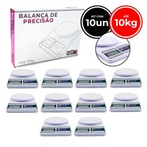 Kit 10 Balanças de Precisão Digital 10Kg para Cozinha - Tutto Home