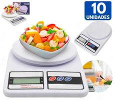Kit 10 Balanças Digitais de Precisão para Cozinha - Até 10kg