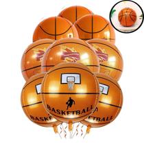 Kit 10 Balão Basquete Bola 24 Polegadas Metalizado Grande 4D - LAJ.VARIEDADES