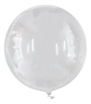 Kit 10 Balão Bubble Bolha 36 Polegadas Transparente 90Cm