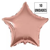 Kit 10 Balão Estrela Rose