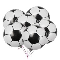 Kit 10 Balão Futebol Bola Metalizado Grande - 18 Polegadas