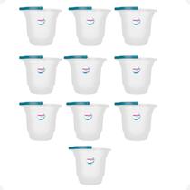 Kit 10 Balde Multiuso Hydrus 8,5 litros Transp. 29x26 Cm
