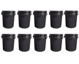 Kit 10 Baldes Baldinho 5L Com Tampa e Alça Plástica