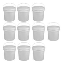 Kit 10 Baldes Plástico Alimentício 20 Lts Multiuso C/tampa