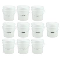 Kit 10 Baldes Plástico Alimentício Cerveja Artesanal 30 Lts