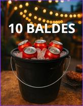 Kit 10 Baldes Plásticos 5 Litros com Alça de Ferro Resistência e Praticidade para o Dia a Dia