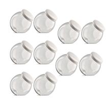 Kit 10 baleiros 500ml tampa branca plástico Kit 10 baleiros 500ml tampa branca plástico