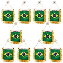 KIT 10 Bandeira Brasil Mini Banners 4"x6" Copa