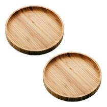 Kit 10 Bandeja de Bambu Round 20X20X1,5 1361