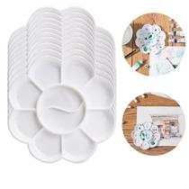 Kit 10 Bandeja Paleta Godê Flor Para Pintura com 10 Divisórias Kit 10 Bandeja Paleta Godê Flor Para Pintura com 10 Divisórias