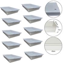 Kit 10 Bandeja Plástica Retangular 7 Lts Multiuso Organização Kit 10 Bandeja Plástica Retangular 7 Lts Multiuso Organização