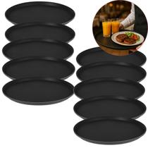 Kit 10 Bandejas Garçom Redonda 35cm Para Servir Antiderrapante Emborrachada Profissional Unitermi Kit 10 Bandejas Garçom Redonda 35cm Para Servir Antiderrapante Emborrachada Profissional Unitermi