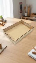 Kit 10 Bandejas Retangulares em MDF Cru 30x20cm