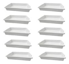 Kit 10 bandejas topa tudo branco Kit 10 bandejas topa tudo branco