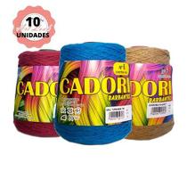 Kit 10 barbantes cadori n6 especial 600g cores variadas