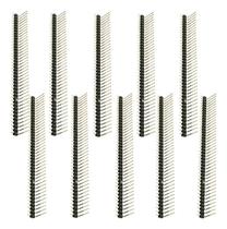 Kit 10 Barra Conector de Pinos 1x40 Vias 17mm 2,54mm 90 Macho Preto