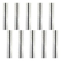 Kit 10 Barra De Pinos Conector 1x40x20 180 Graus 2.54mm 2 Lados