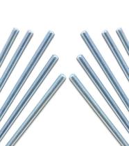Kit 10 barra roscada 1/4" x 1metro zincada