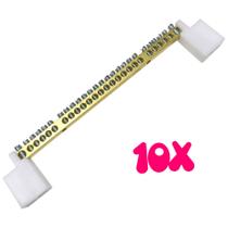 Kit 10 Barramento Universal Neutro ou Terra com 26 Furos para Painel Quadro Elétrico Kit 10 Barramento Universal Neutro ou Terra com 26 Furos para Painel Quadro Elétrico