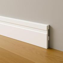 Kit 10 Barras Rodapé Poliestireno 10cm Frisado Branco 2m RM Decor Kit 10 Barras Rodapé Poliestireno 10cm Frisado Branco 2m RM Decor