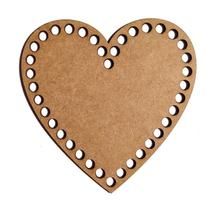 Kit 10 Base Coração 25cm em MDF cru para Cesto Crochê Fio De Malha Kit 10 Base Coração 25cm em MDF cru para Cesto Crochê Fio De Malha