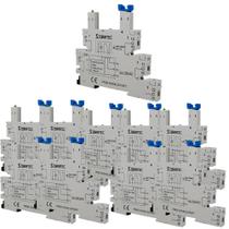 Kit 10 base rele acoplador fino 38.51-24v sibratec Kit 10 base rele acoplador fino 38.51-24v sibratec