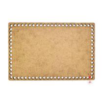 Kit 10 Base Retangular 35x40 cm MDF Cru para Cesto Crochê Fio de Malha