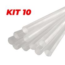 Kit 10 Bastão Refil Cola Quente Fino Kit 10 Bastão Refil Cola Quente Fino