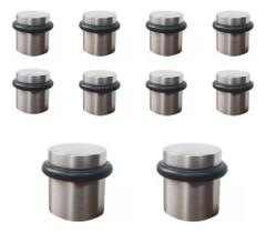 Kit 10 Batedor Amortecedor De Porta Inox Padrão Hotel 3cm