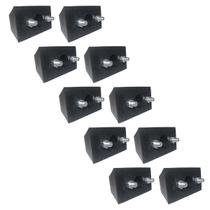 Kit 10 Batentes Maciços Calço de Borracha Para Caminhões Docas 145x60x80mm Borrachas Londrina