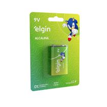 Kit 10 Baterias Alcalina 9V Cartela C/ 1 Peça - ELGIN Kit 10 Baterias Alcalina 9V Cartela C/ 1 Peça - ELGIN