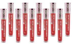 Kit 10 Batom Líquido Matte Cor 34 Goiaba 4ml -Ramona Make Up Kit 10 Batom Líquido Matte Cor 34 Goiaba 4ml -Ramona Make Up