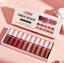 Kit 10 Batons Gloss Labial Hidratante À Prova Dágua