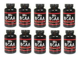 Kit 10 Bcaa Ultra Concentrado 3000mg 120cápsulas- King Earth