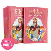 Kit 10 Bíblia para Crianças Capa Dura - Rosa Todolivro